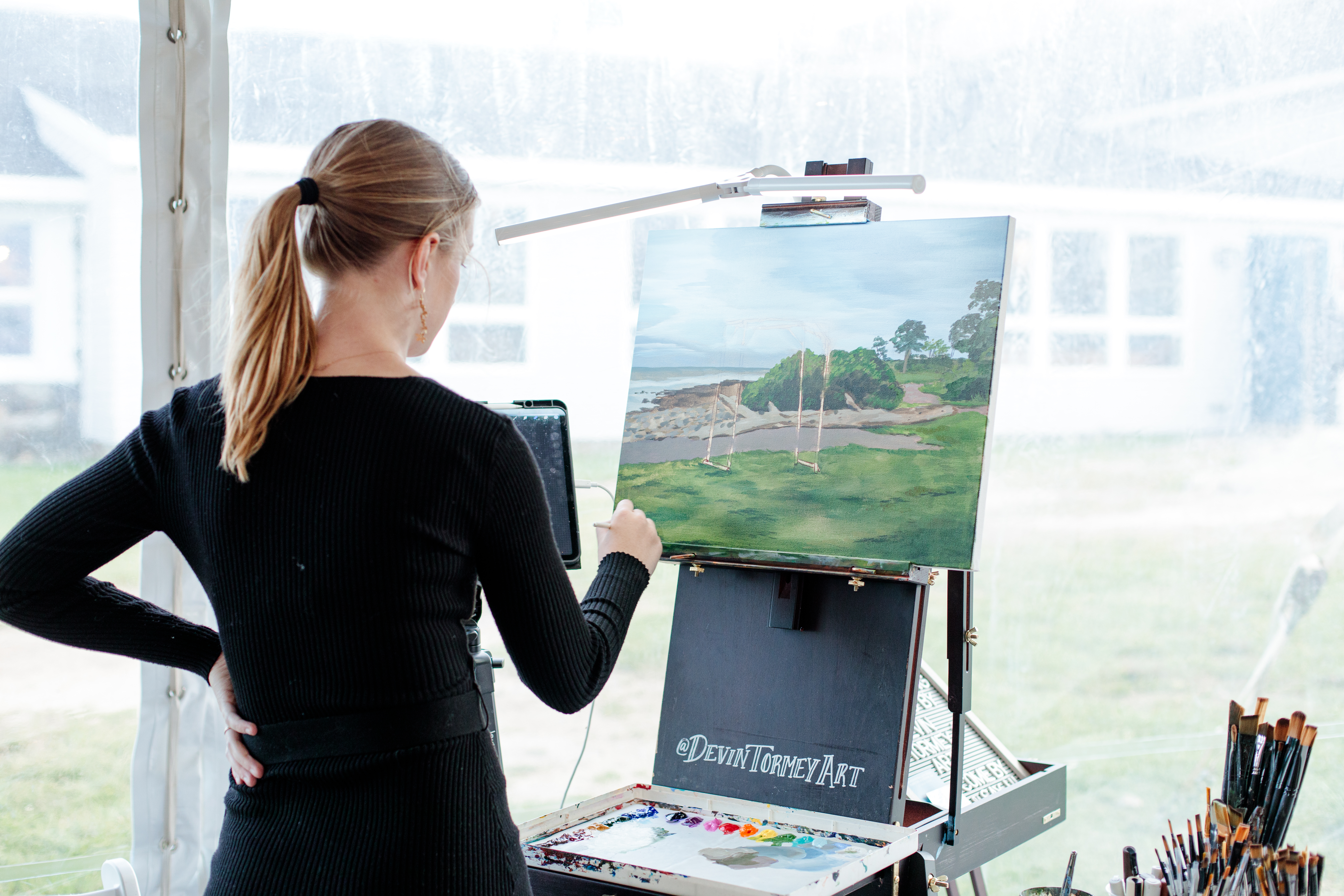 live wedding painter